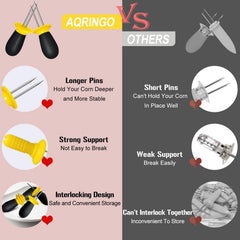 AQRINGO Corn Holders interlocking for safe storage