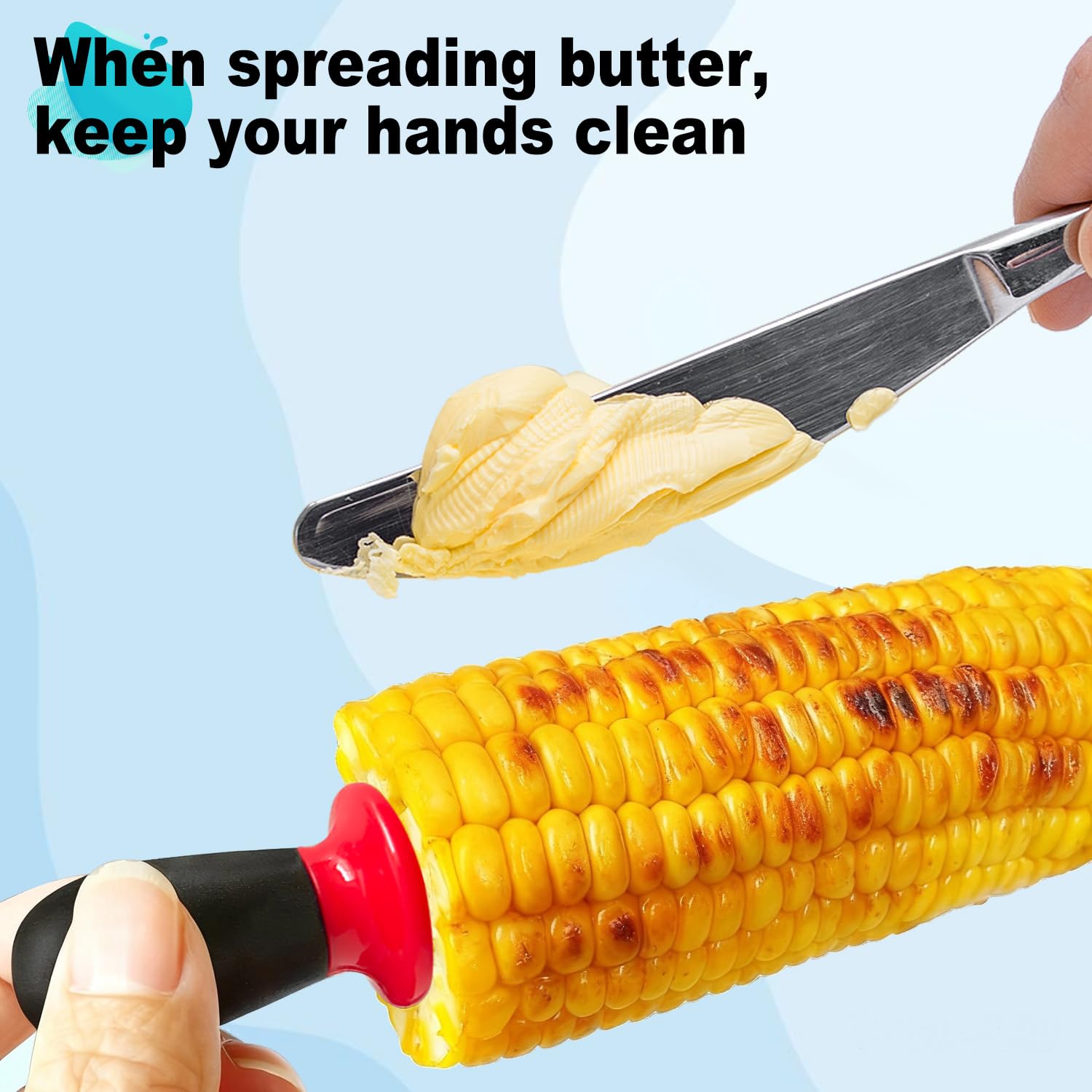 AQRINGO Corn Holders set package with 12 pieces