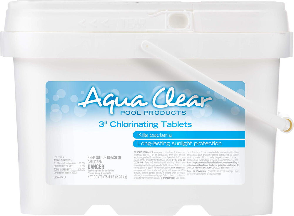 Aqua Clear Chlorinating Tablets 5 lb packaging front view