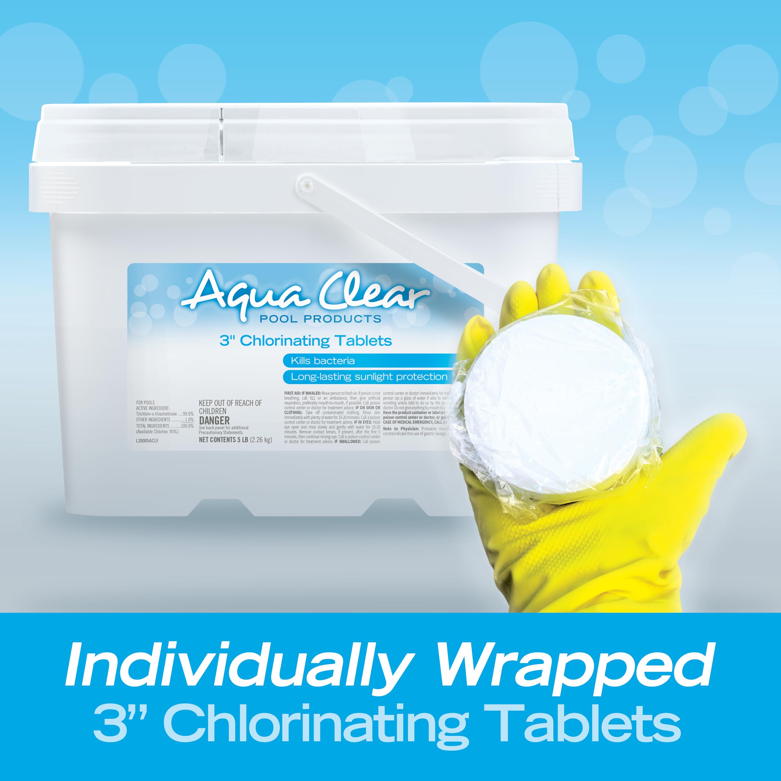 Aqua Clear Chlorinating Tablets in a pool setting