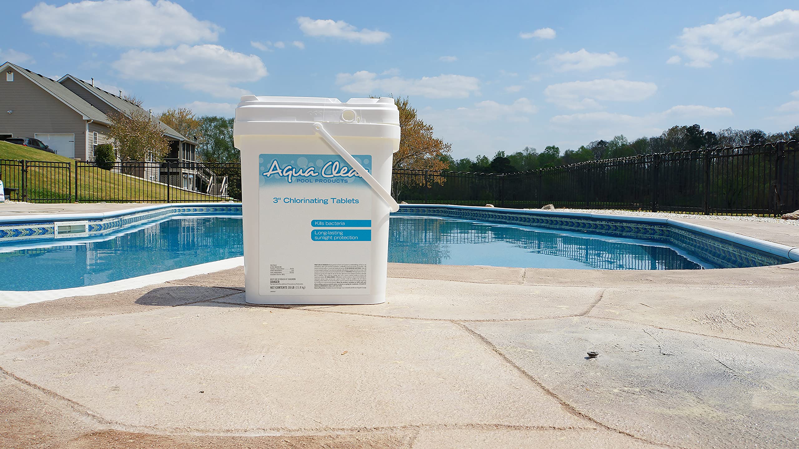 Aqua Clear Chlorinating Tablets showing dimensions