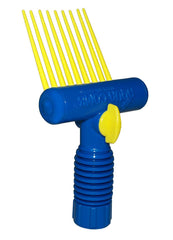 Aqua Comb Pool Filter Cartridge Cleaning Tool in blue, side view