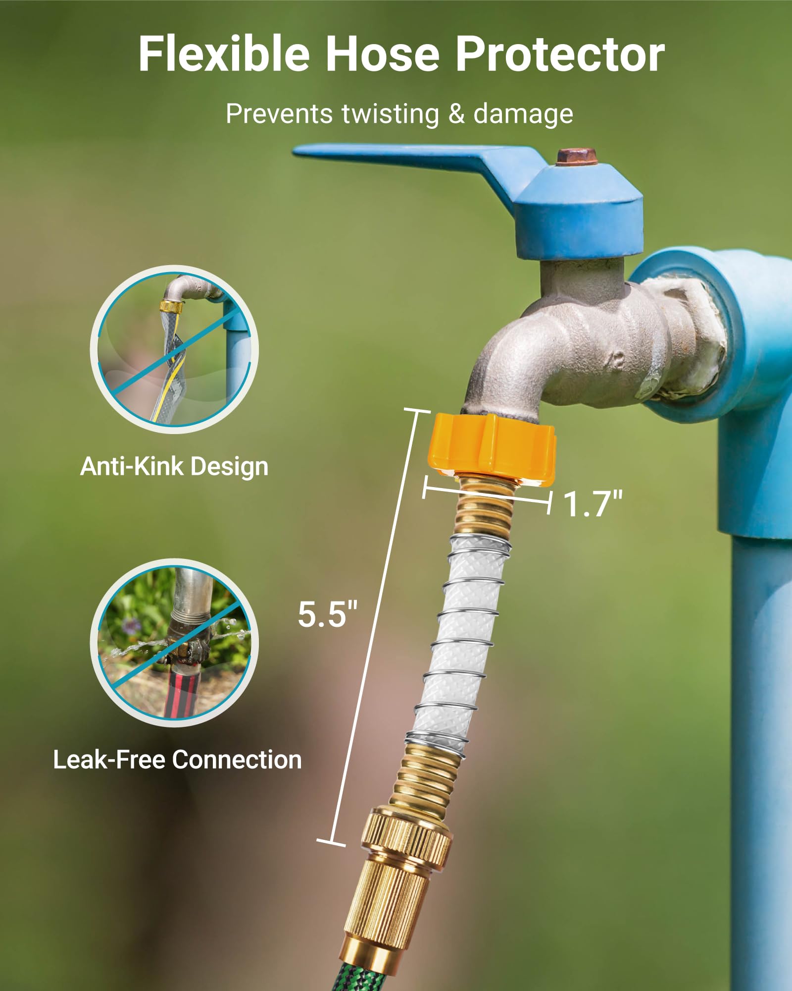 AQUA CREST Garden Hose Water Filter in a garden setting