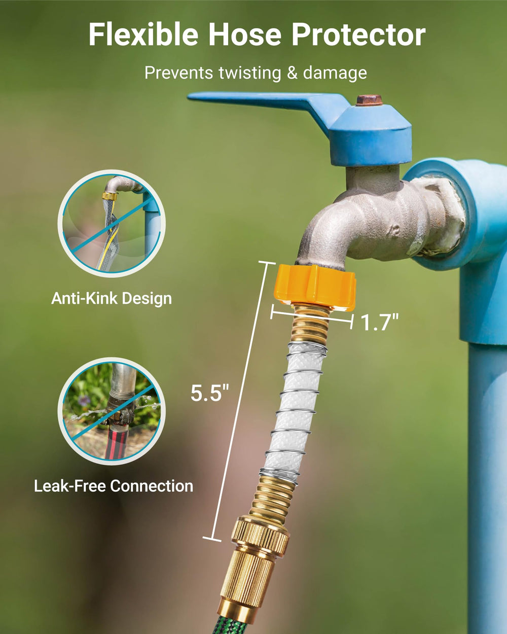 AQUA CREST Garden Hose Water Filter in a garden setting