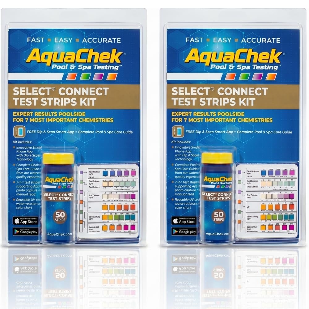AquaChek 7-in-1 Test Strip Kit with 50 test strips front view
