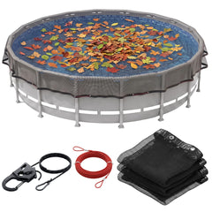 AquaJoyer 21' Round Pool Leaf Net Cover front view