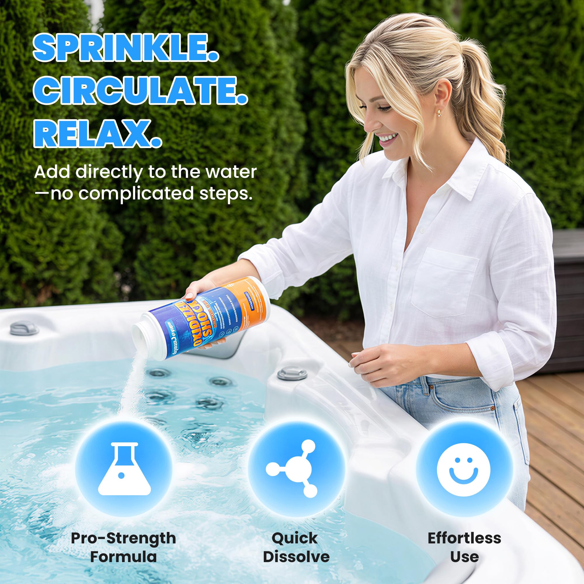 AquaJoyer Non-Chlorine Spa Shock label details