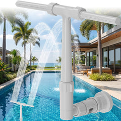 AquaJoyer Pool Fountain Dual Spray Waterfall front view
