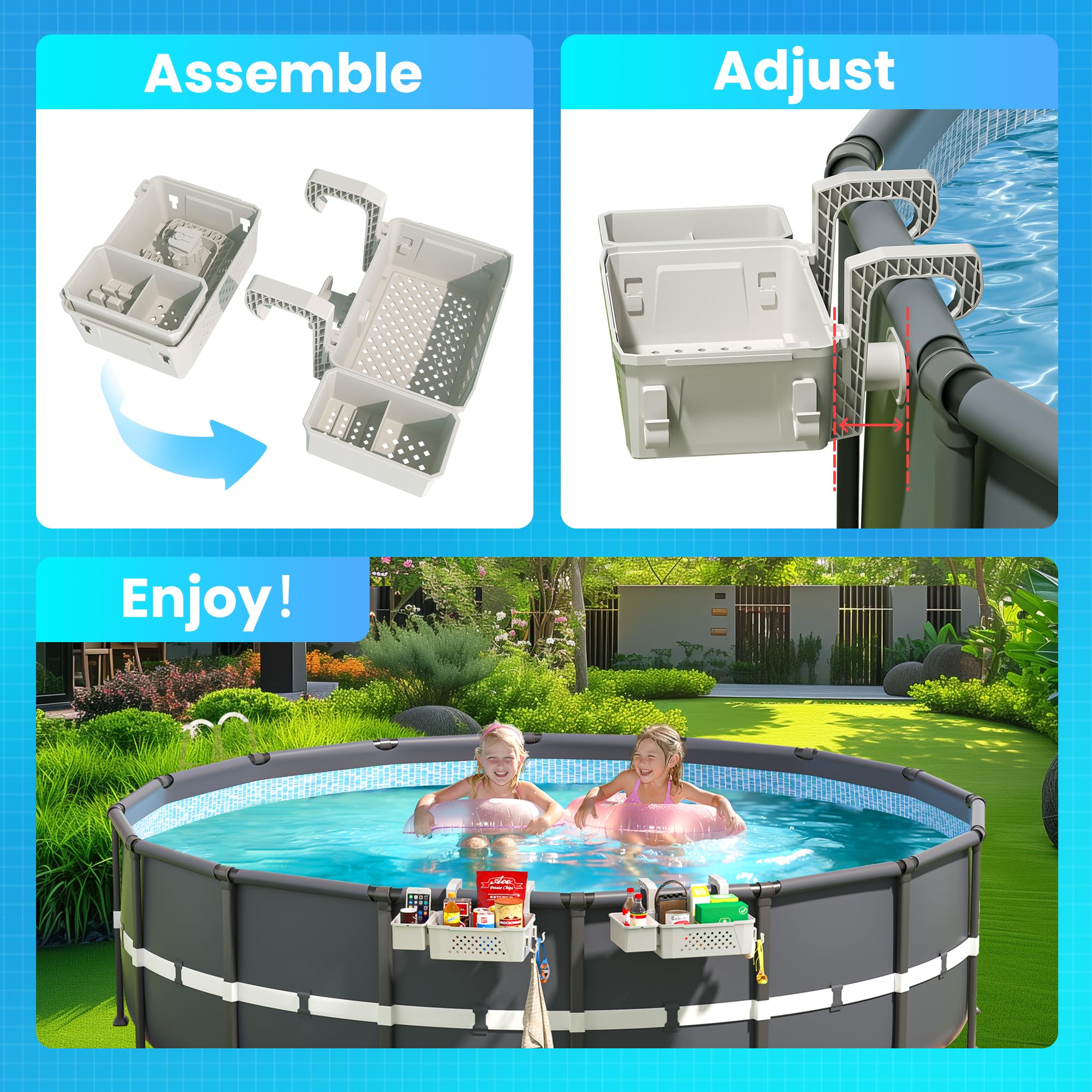 AquaJoyer storage basket packed for compact storage