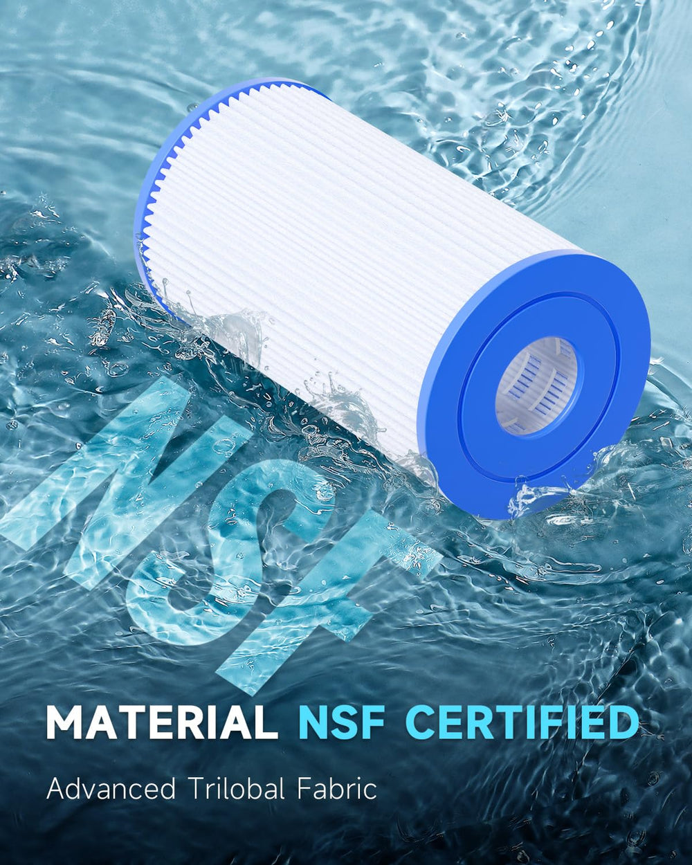 AQUALTRA Pool Filter B dimensions 10" x 5 3/4"
