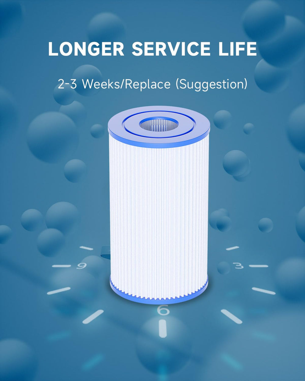 AQUALTRA Pool Filter B showing dirt-locking technology