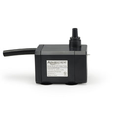 Aquascape 180 GPH water pump side view with flow-control valve
