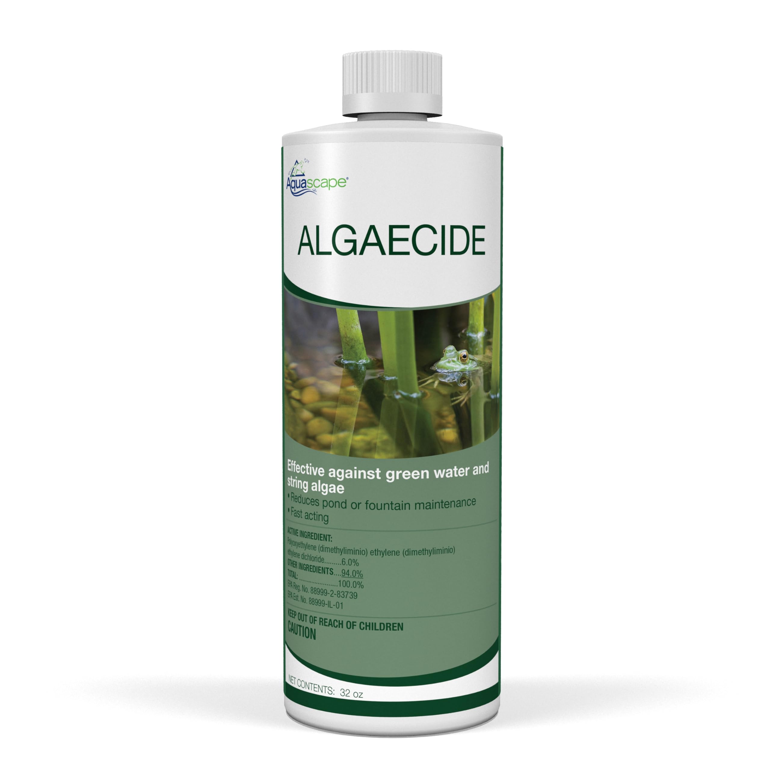 Aquascape Algaecide 32-Ounce clear liquid bottle front view