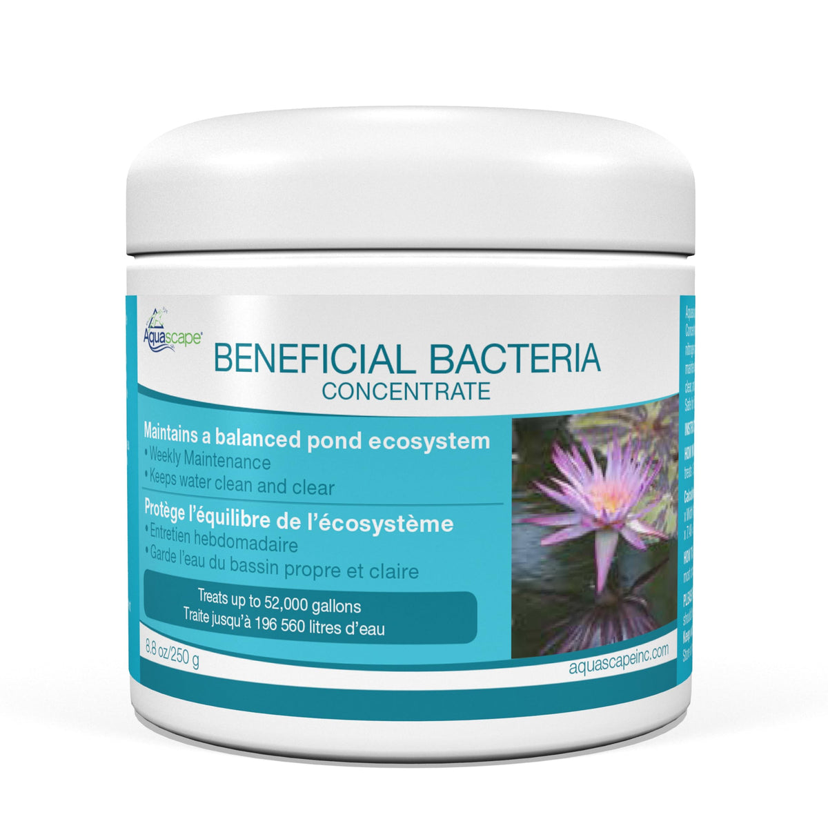 Aquascape Dry Beneficial Bacteria 8.8 oz container front view
