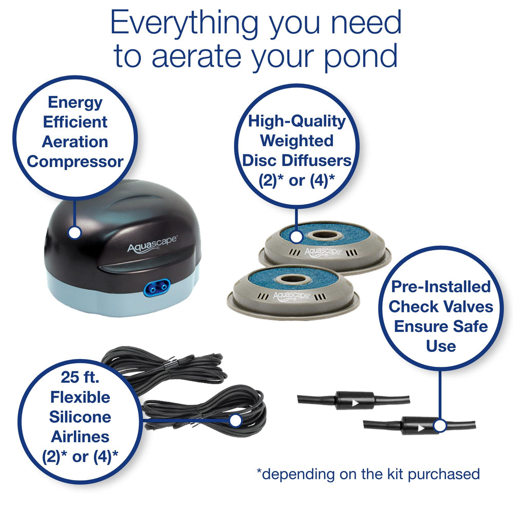 Aquascape Pond Air 2 kit check valves in packaging