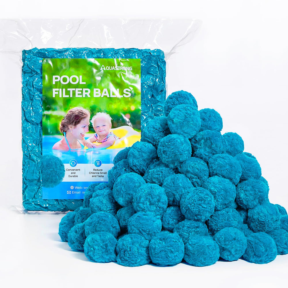 AQUASTRONG Pool Filter Balls 1.5 lbs blue colour front view