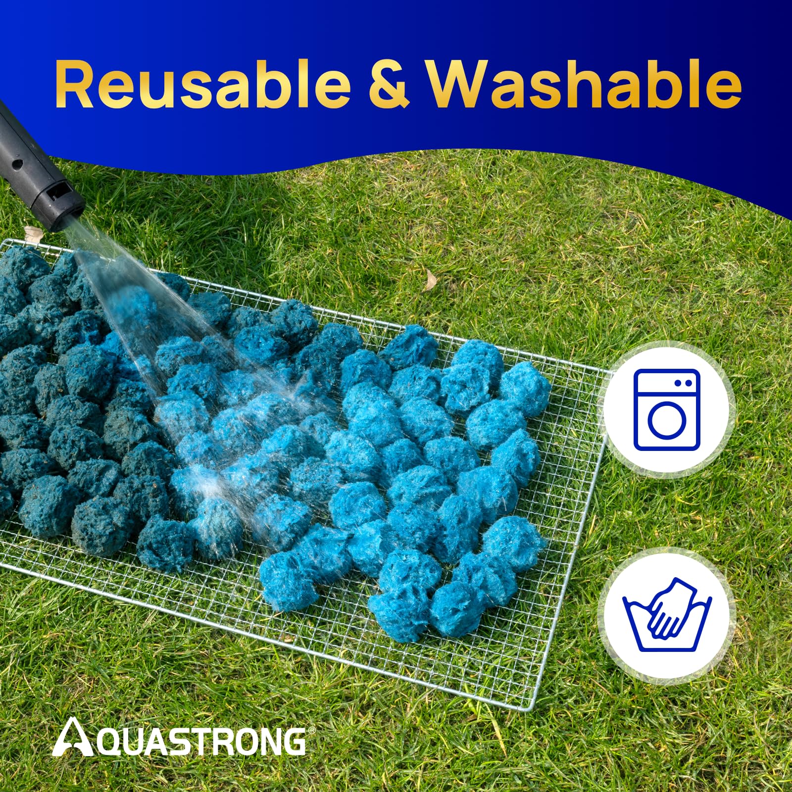 AQUASTRONG Pool Filter Balls in packaging