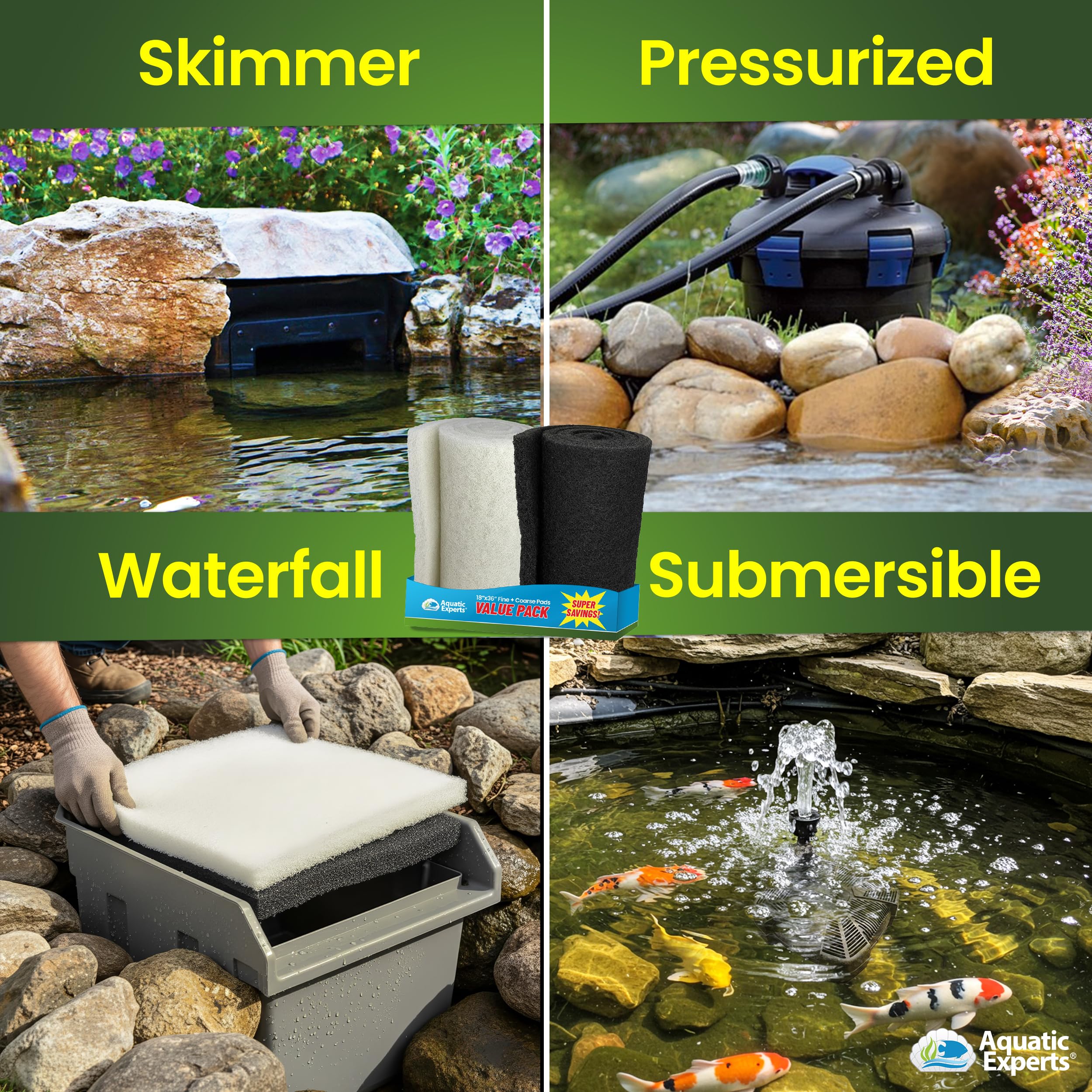 Aquatic Experts filter pad bundle packaging