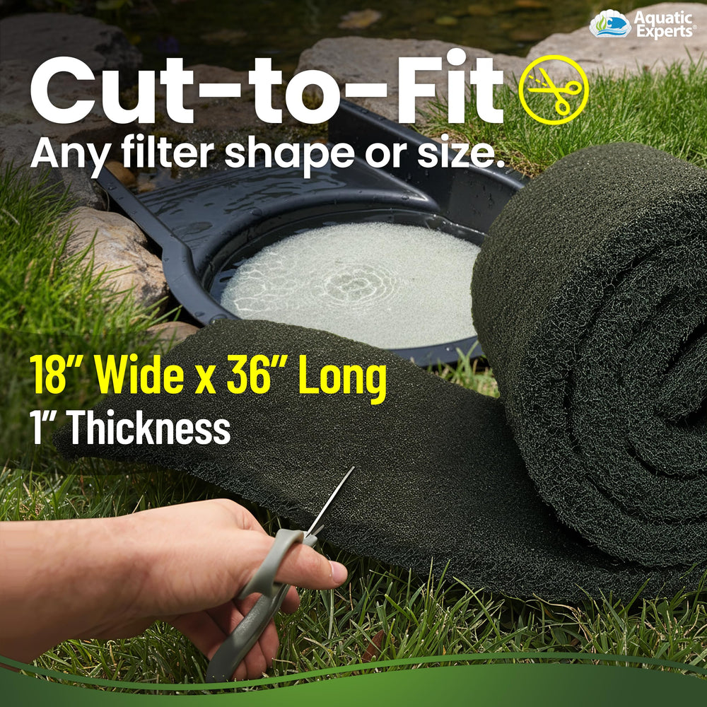 Aquatic Experts Koi Pond Filter Pads in garden setting