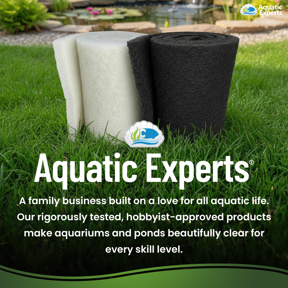 Aquatic Experts Koi Pond Filter Pads in use in a pond skimmer