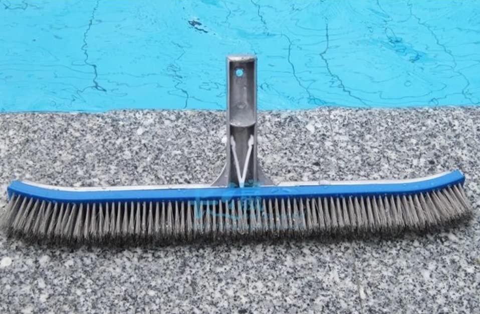 Aquatix Pro Pool Brush Head side view with curved edges
