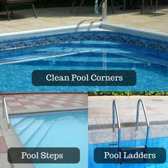 Aquatix Pro Pool Brush in use on a concrete pool surface