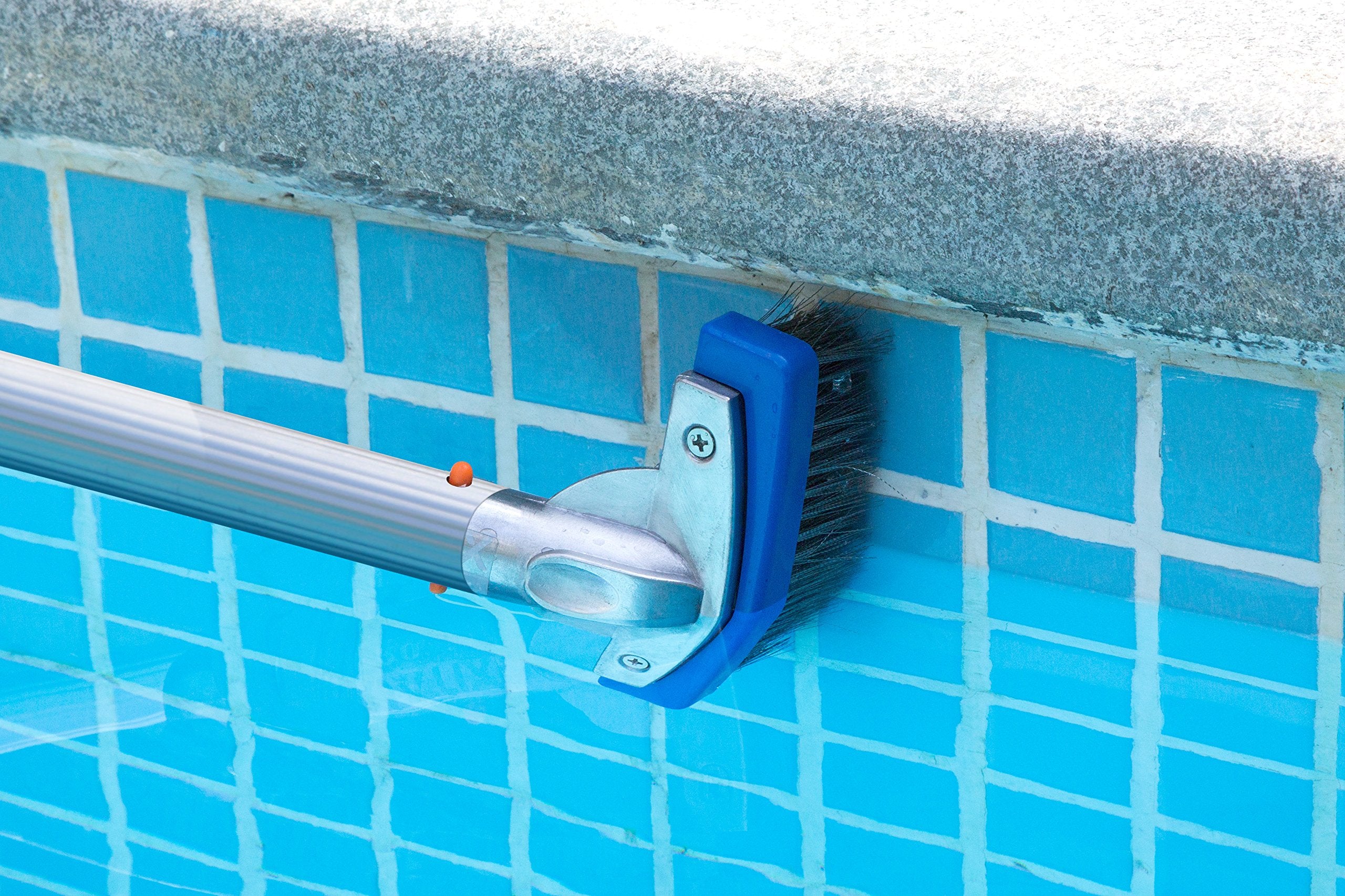 Aquatix Pro Pool Brush showing the aluminium handle
