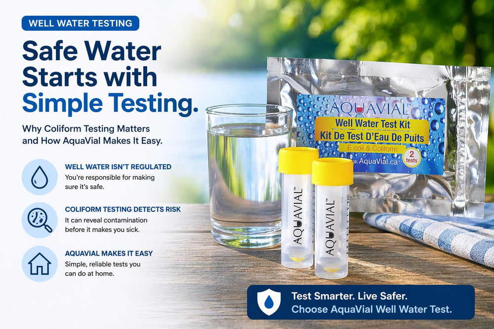AquaVial water test tubes with litmus paper