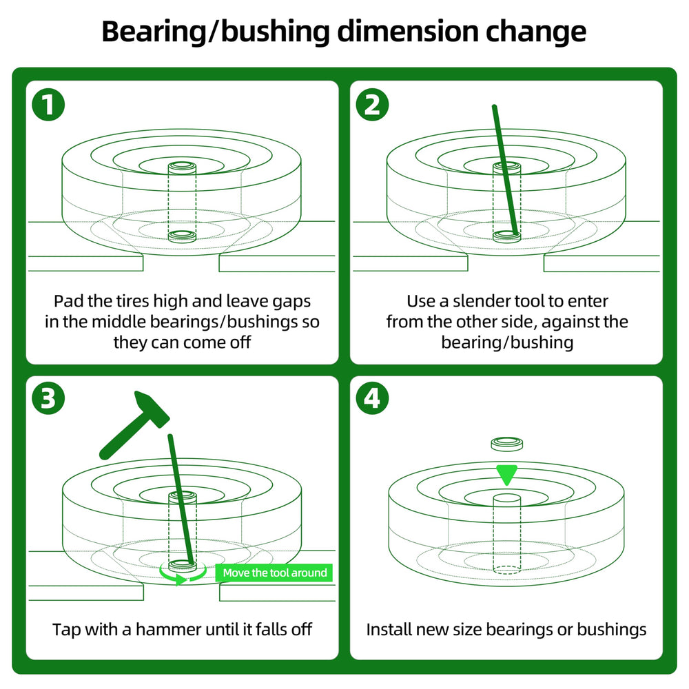 AR-PRO 1" Bushings showing inner and outer diameter