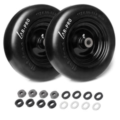 AR-PRO 11x4.00-5 flat free tire and wheel front view