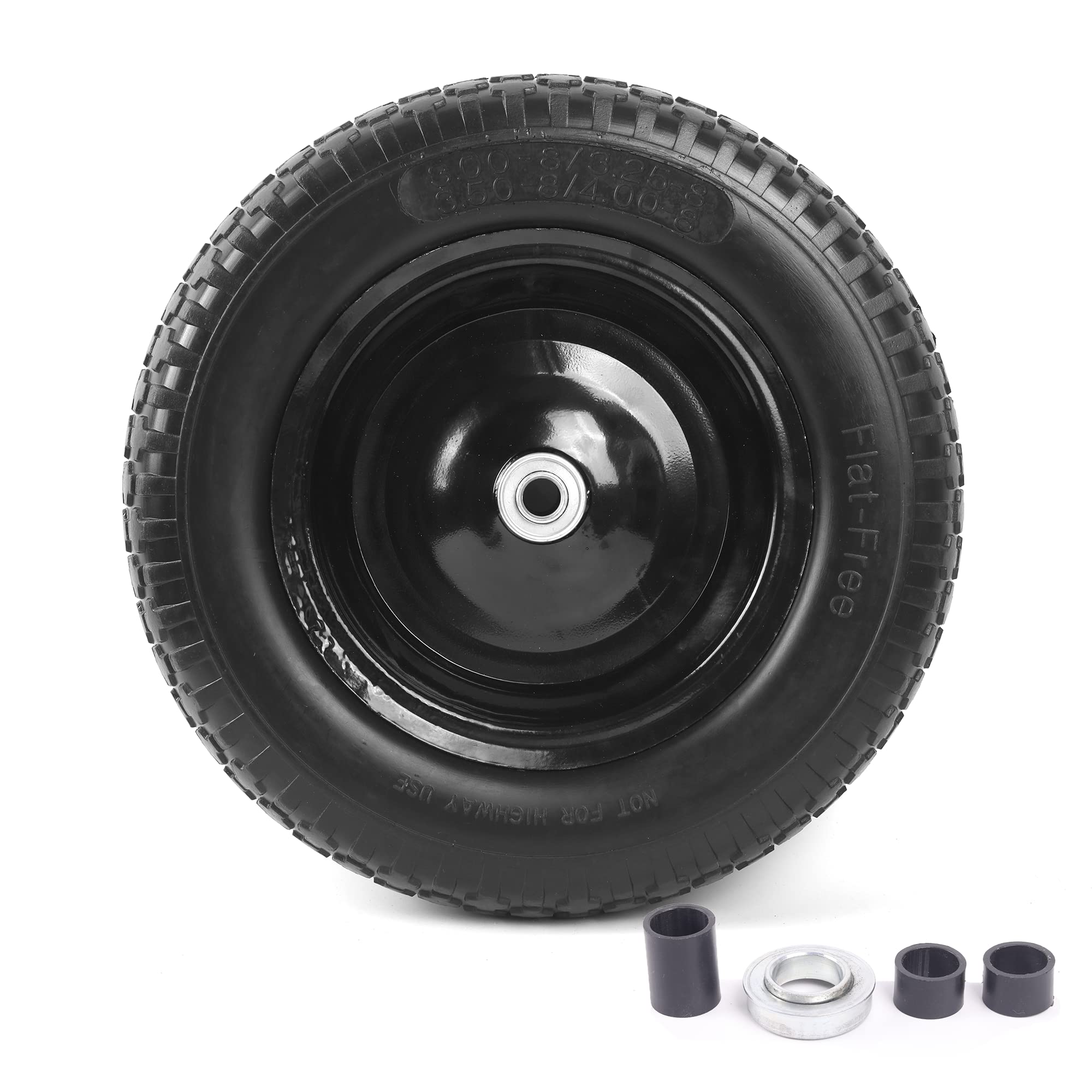 AR-PRO 14.5 inch wheelbarrow tire on gravel surface