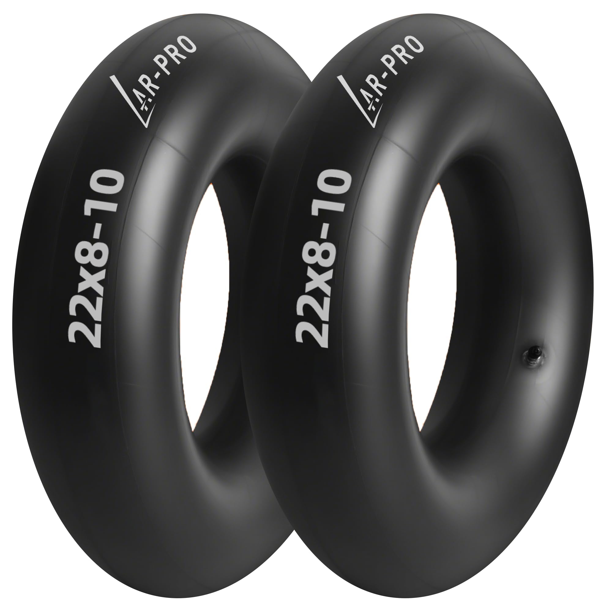 AR-PRO 22x8-10 inner tube front view with TR6 valve stem