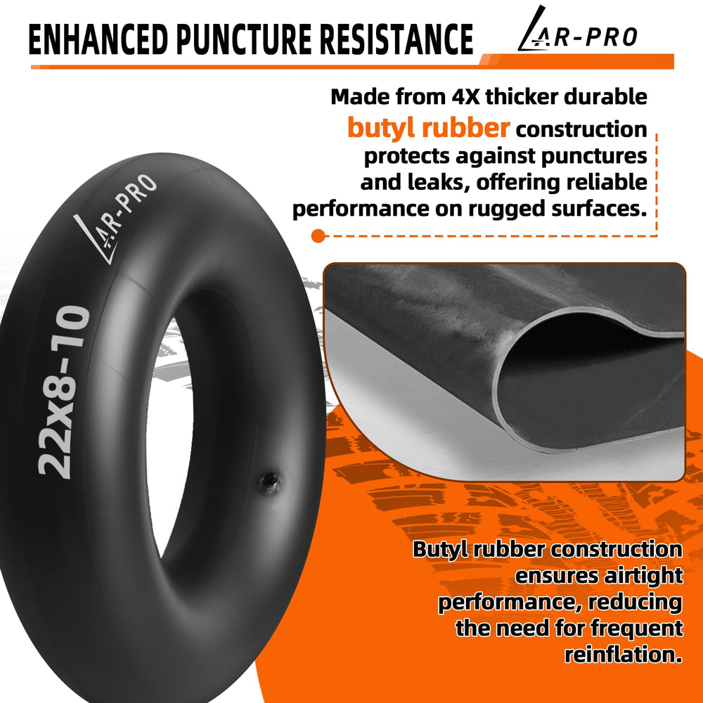 AR-PRO 22x8-10 inner tube with label details