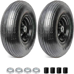 AR-PRO 4.00-6" pneumatic wheel assembly front view