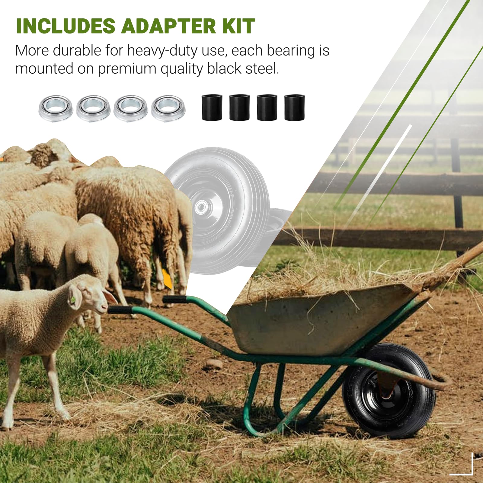 AR-PRO 4.00-6" tire assembly with specifications