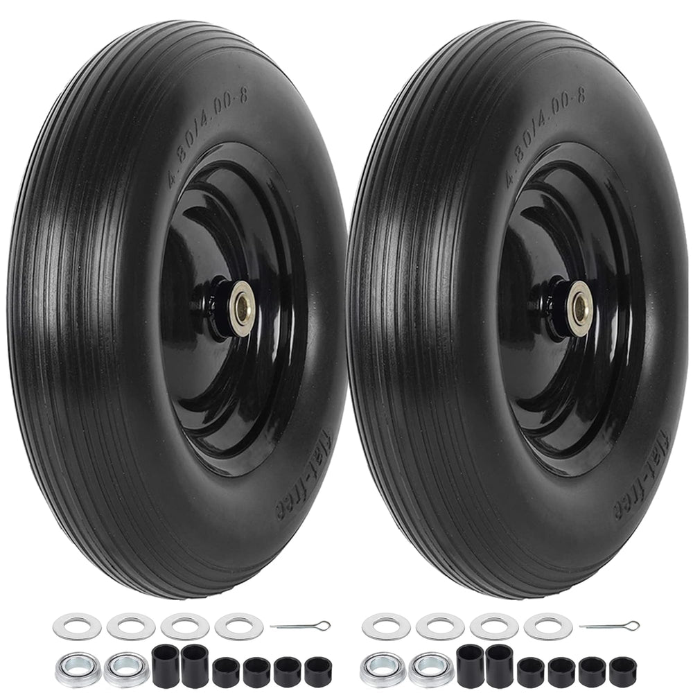 AR-PRO 4.80/4.00-8" flat free tire front view