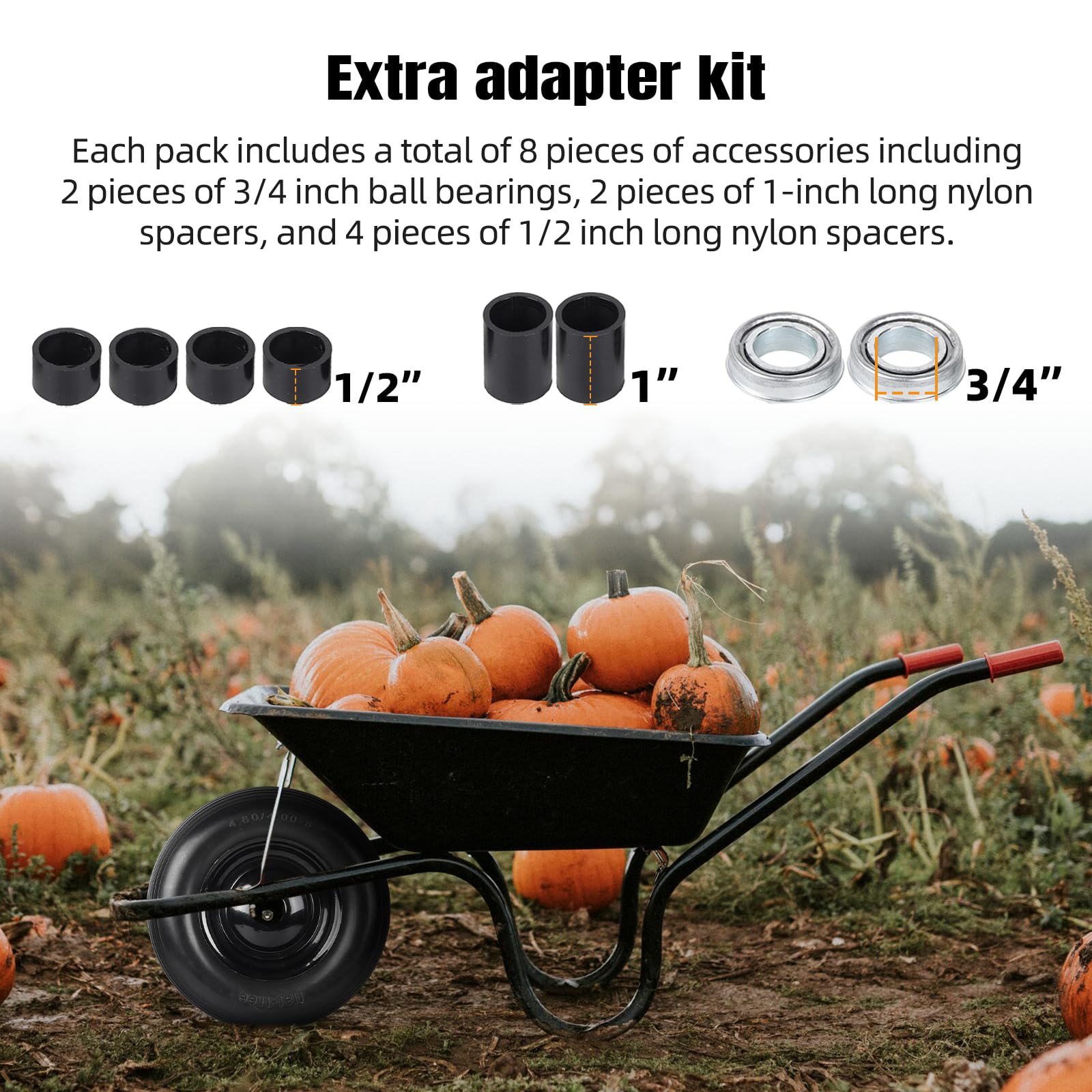AR-PRO 4.80/4.00-8" tire on a wheelbarrow