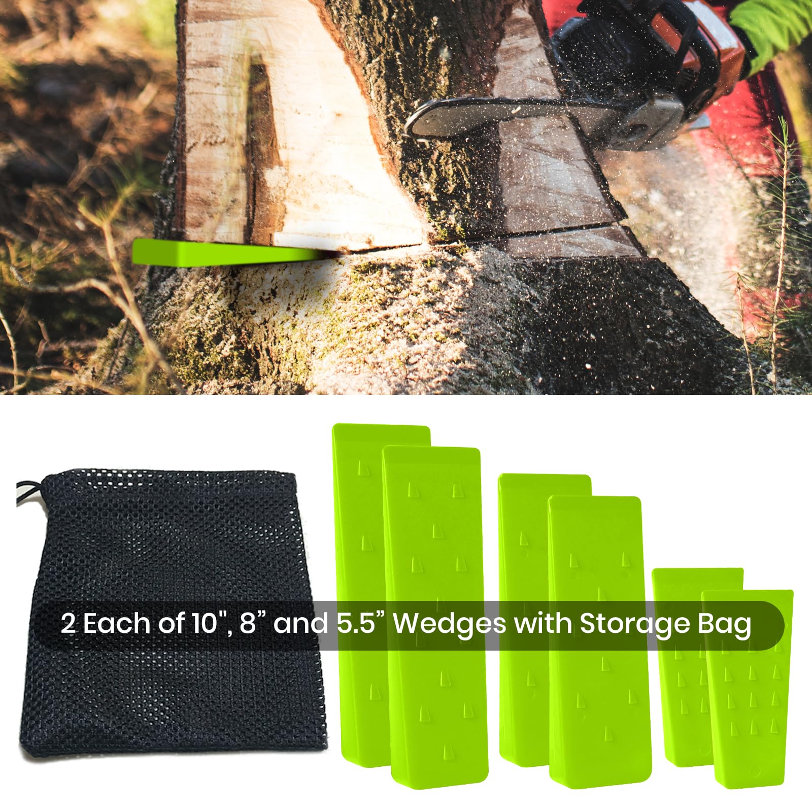 AR-PRO 5.5-inch tree felling wedge with strong grip