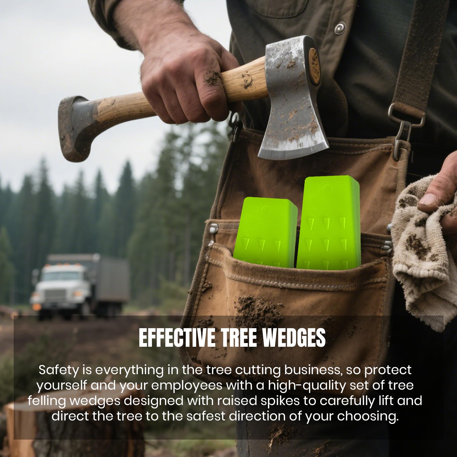 AR-PRO 8-inch tree felling wedge showing incline