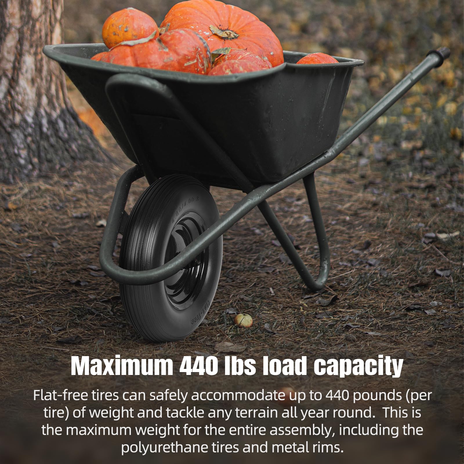 AR-PRO flat free tire with included nylon spacers