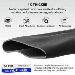 AR-PRO inner tube 23x9.50-12 side view