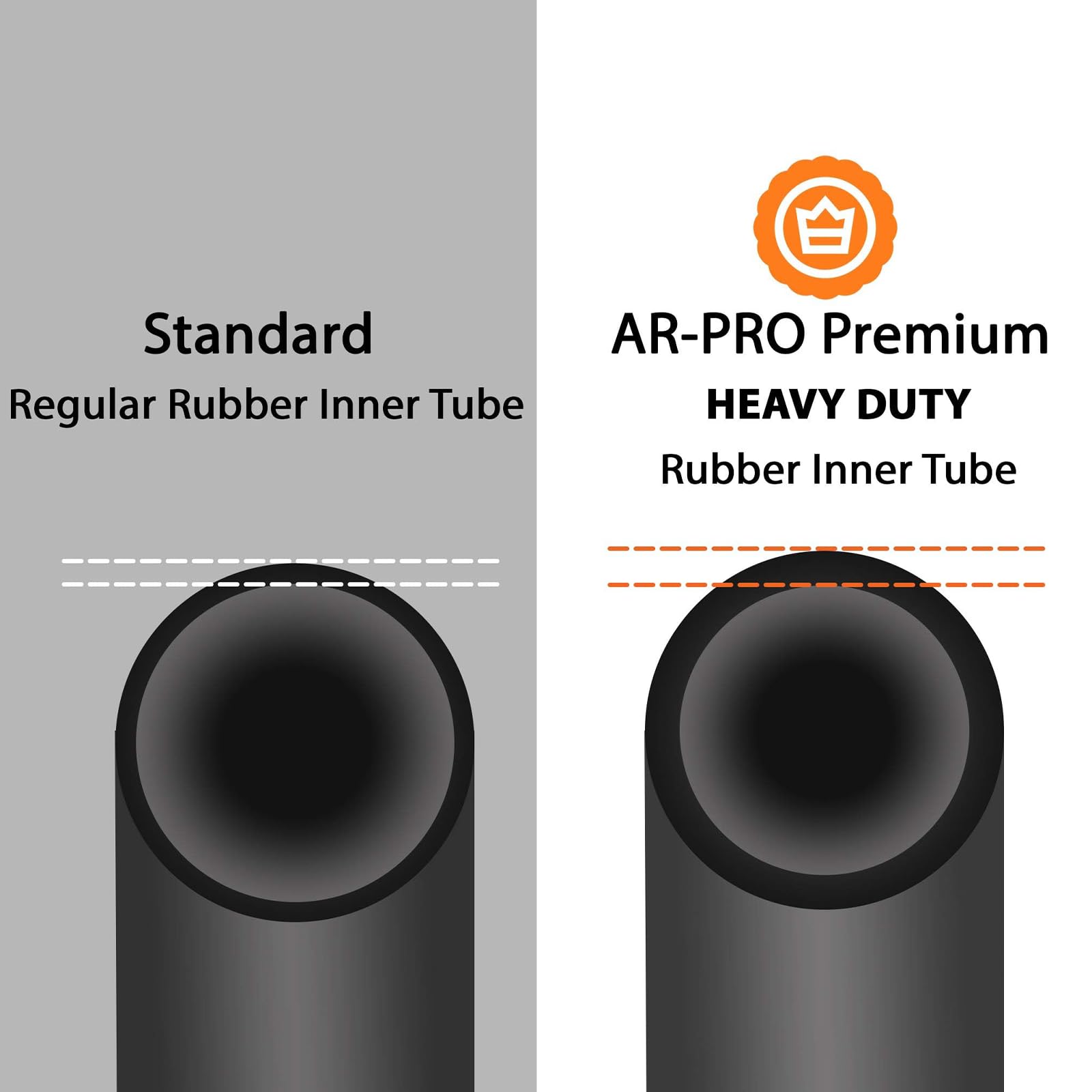 AR-PRO Inner Tube 4.10/3.50-6 in use on a wheelbarrow
