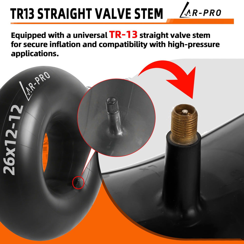 AR-PRO inner tube installed on a lawn tractor tire