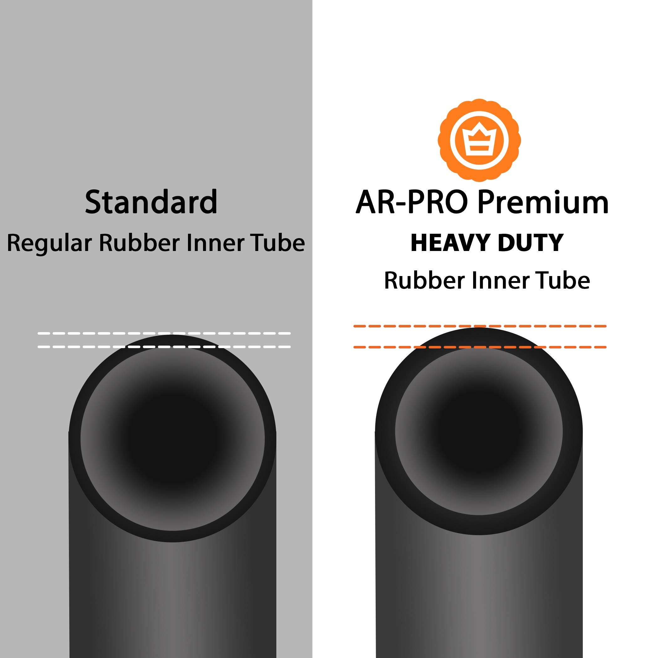 AR-PRO inner tube showing TR87 bent valve stem