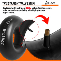 AR-PRO inner tube with dimensions displayed