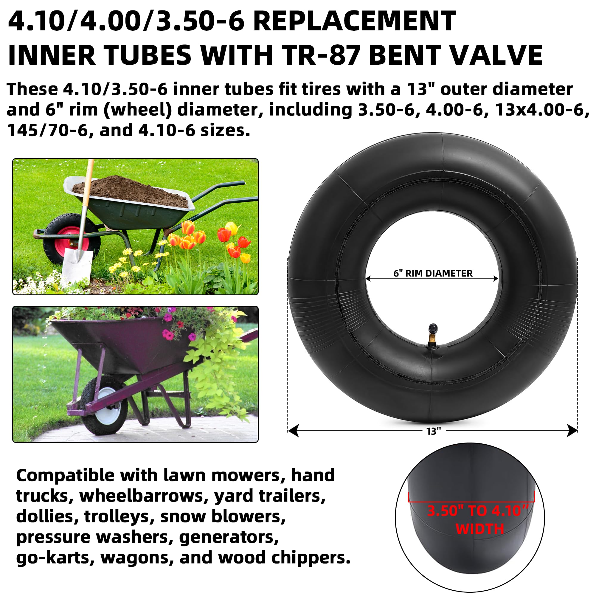 AR-PRO inner tubes back view showing natural rubber material