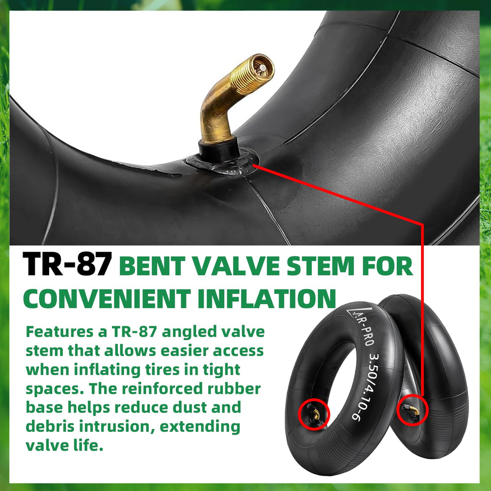 AR-PRO inner tubes displayed alongside lawn equipment