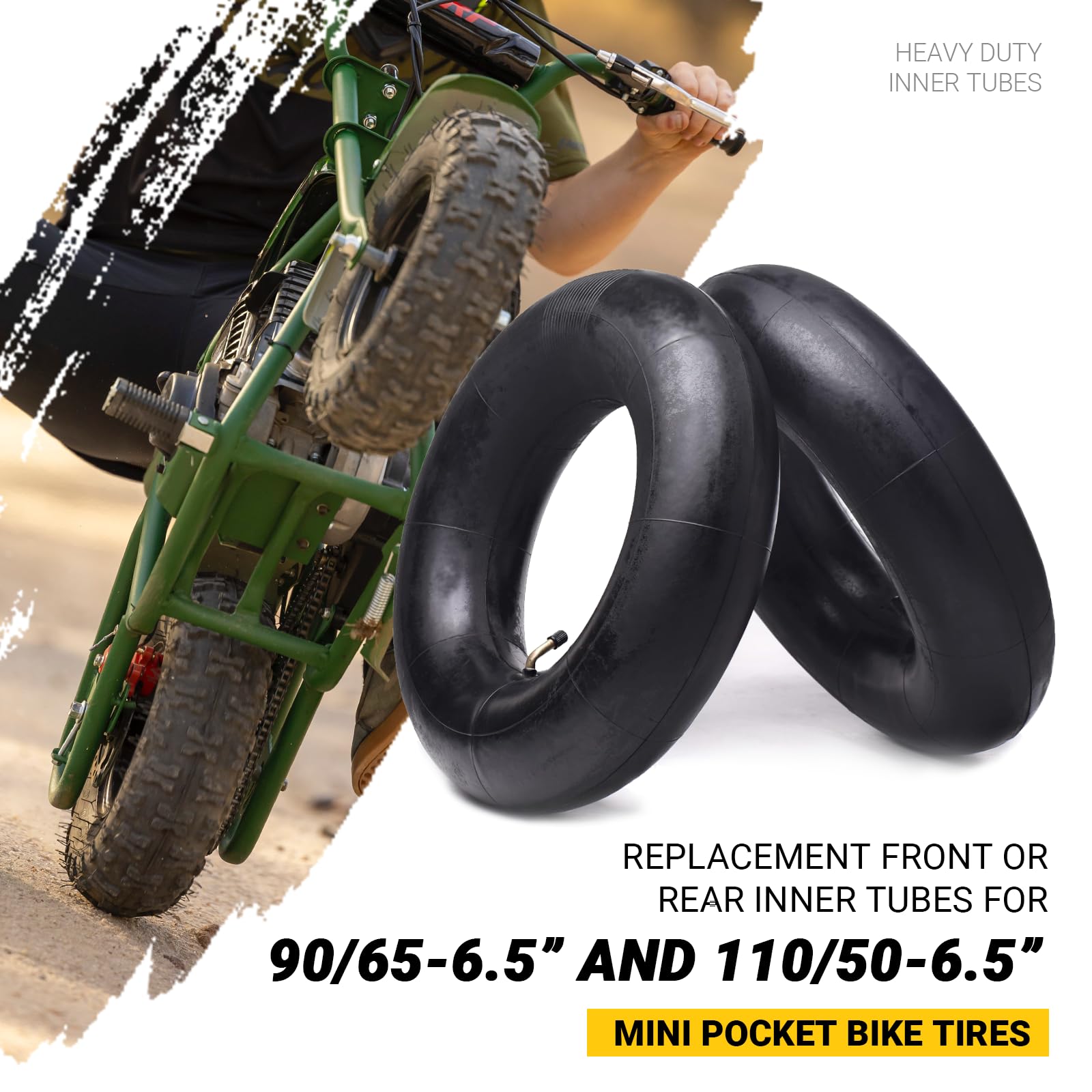 AR-PRO inner tubes for mini pocket bikes rear view