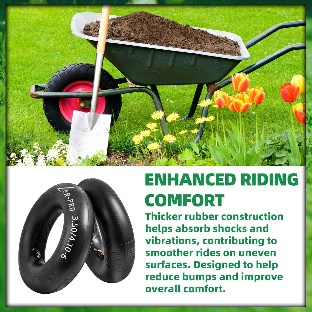 AR-PRO inner tubes in a garden setting with outdoor tools