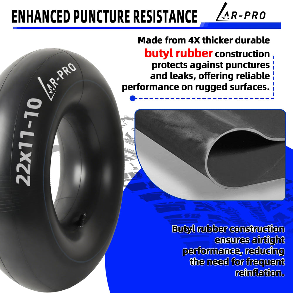 AR-PRO inner tubes packaged with dimensions